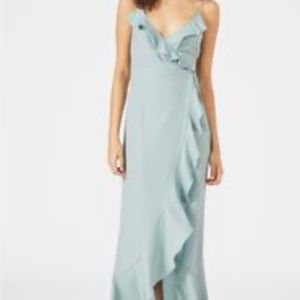Blue ruffle dress